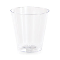 Bulk 240 pc Clear 2 oz Plastic Shot Glasses  - Solid Color Party Tableware by Creative Converting