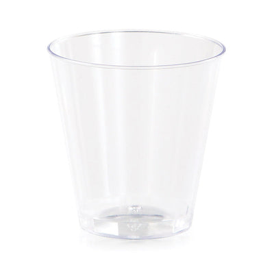 Bulk 240 pc Clear 2 oz Plastic Shot Glasses  - Solid Color Party Tableware by Creative Converting