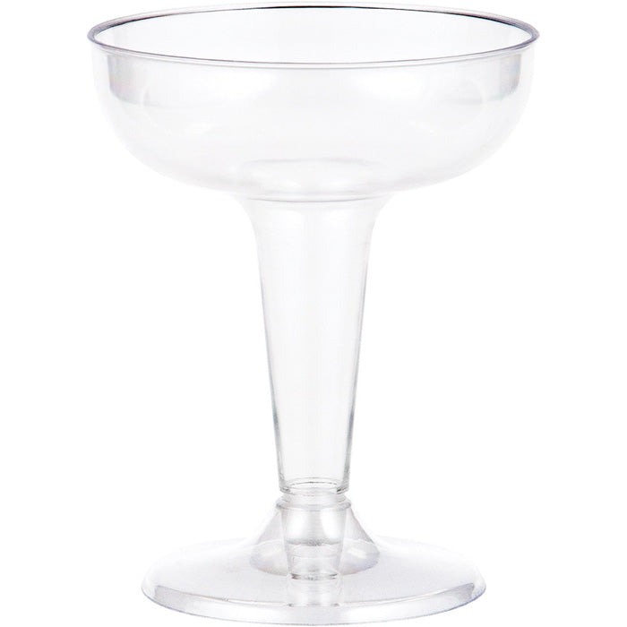 Bulk 54 pc Clear 4 oz Plastic Champagne Coupes  - Solid Color Party Tableware by Creative Converting