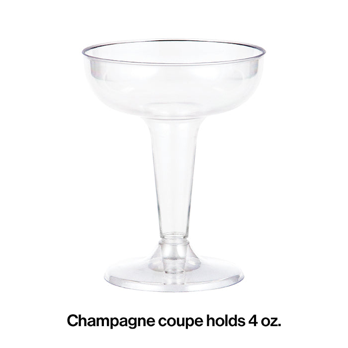 54ct Bulk 4 oz Plastic Champagne Coupes