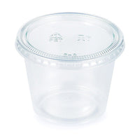 Bulk 192 pc Clear 5.5 oz Portion Cups with Lids - Solid Color Party Tableware by Creative Converting