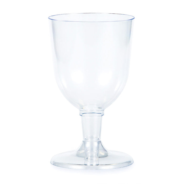 Bulk 72 pc Clear 5 oz Plastic Wine Glasses  - Solid Color Party Tableware by Creative Converting