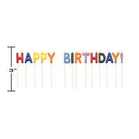 12ct Bulk Happy Birthday Pick Candles