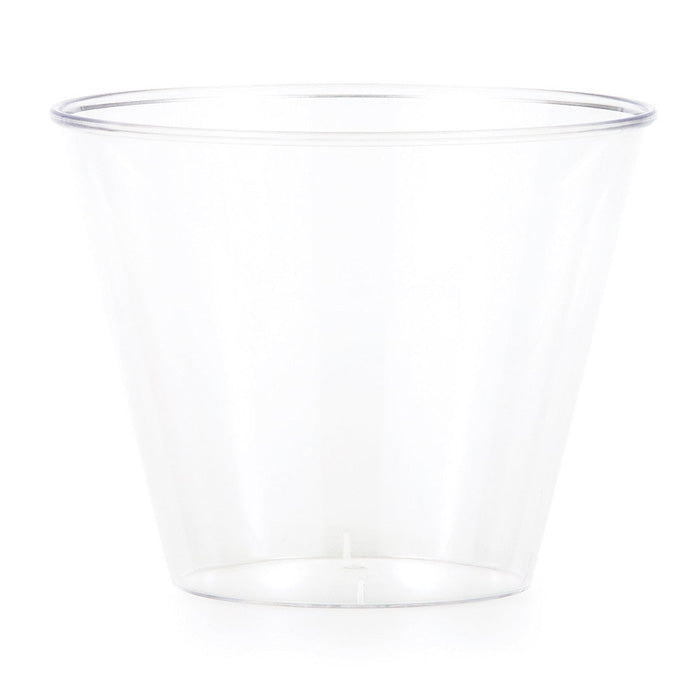 Bulk 96 pc Clear 9 oz Plastic Tumblers  - Solid Color Party Tableware by Creative Converting