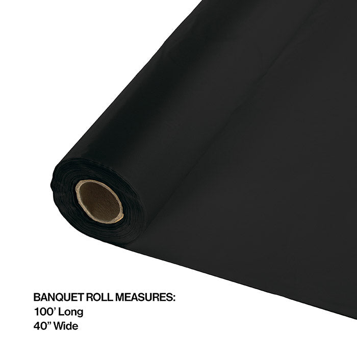 6ct Bulk Black Velvet Banquet Roll