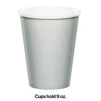240ct Bulk Shimmering Silver 9 oz Hot & Cold Cups