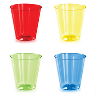 192 pc Bulk 2 oz Assorted Color Plastic Shot Glasses - General Party Decorations and Accessories by Creative Converting
