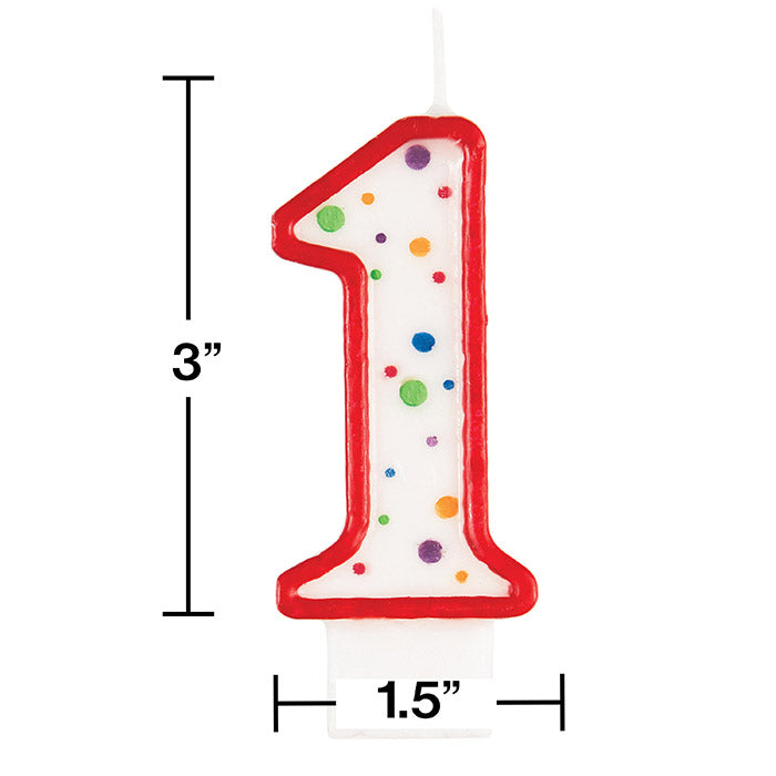 6ct Bulk Polka Dot #1 Candles