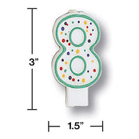 6ct Bulk Polka Dot #8 Candles