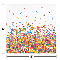 192ct Bulk Confetti Sprinkles Beverage Napkins