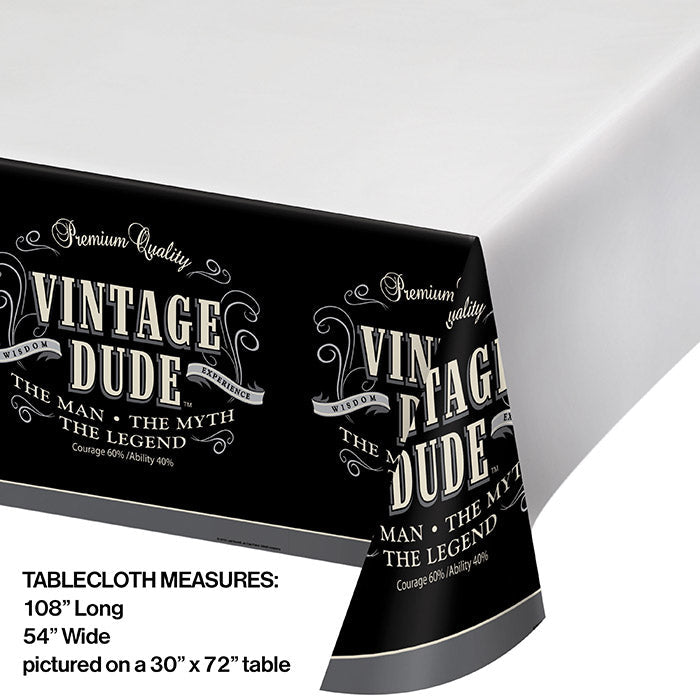 6ct Bulk Vintage Dude Table Covers