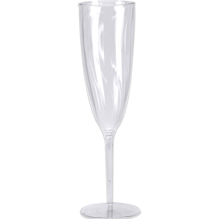Bulk 96 pc Clear 6 oz Plastic Champagne Glasses  - Solid Color Party Tableware by Creative Converting