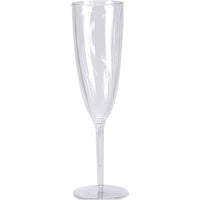 Bulk 96 pc Clear 6 oz Plastic Champagne Glasses  - Solid Color Party Tableware by Creative Converting