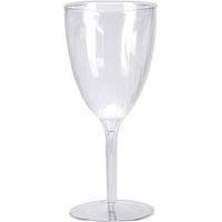 Bulk 96 pc Clear 8 oz Plastic Wine Glasses  - Solid Color Party Tableware by Creative Converting