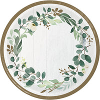 96 pc Bulk Eucalyptus Banquet Plates - Party Themes by Creative Converting