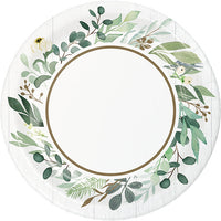 96 pc Bulk Eucalyptus Dessert Plates - Party Themes by Creative Converting