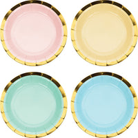 96 pc Bulk Pastel Celebrations Assorted Dessert Plates - Party Themes by Creative Converting
