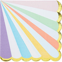 192 pc Bulk Pastel Celebrations Scalloped Luncheon Napkins - Party Themes by Creative Converting