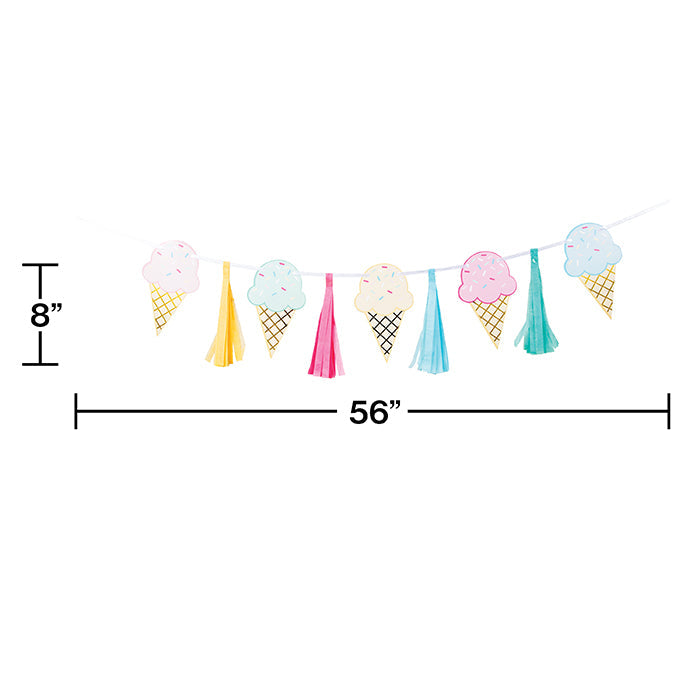 6ct Bulk Ice Cream Party Tassel Banners