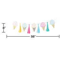 6ct Bulk Ice Cream Party Tassel Banners