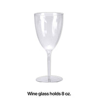 96ct Bulk Clear 8 oz Plastic Wine Glasses
