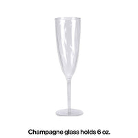 96ct Bulk Clear 6 oz Plastic Champagne Glasses