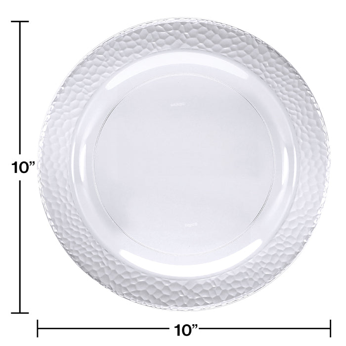 120ct Bulk Clear Pebble Plastic Banquet Plates
