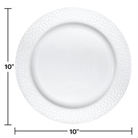 120ct Bulk Pearl Pebble Plastic Banquet Plates
