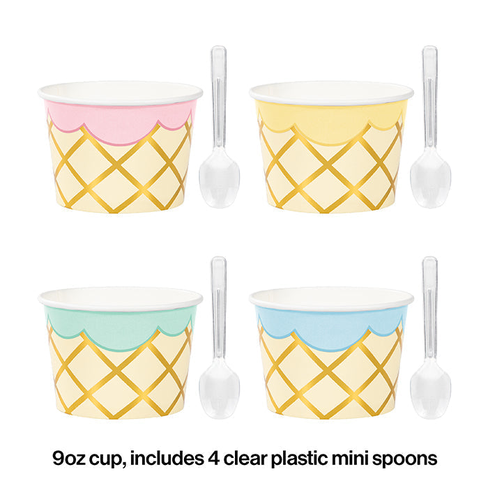 96ct Bulk Ice Cream Party Treat Cups with Spoons