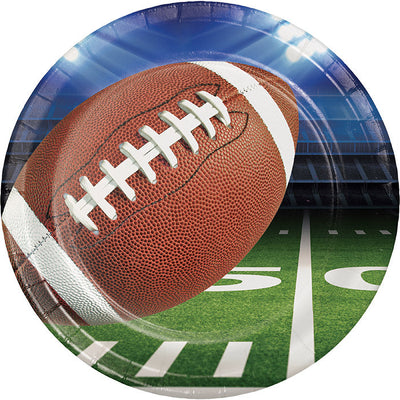 96 pc Bulk Football Party Dinner Plates - Sports Party Supplies by Creative Converting
