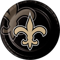 96 pc Bulk New Orleans Saints Dinner Plates - Sports Party Supplies by Creative Converting