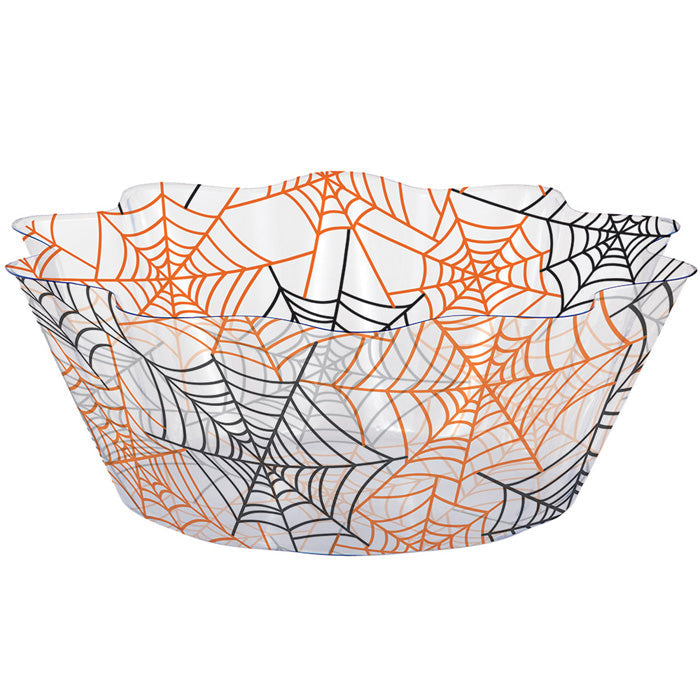 12 pc Bulk Spiderwebs Fluted Bowls - Halloween Party Supplies by Creative Converting