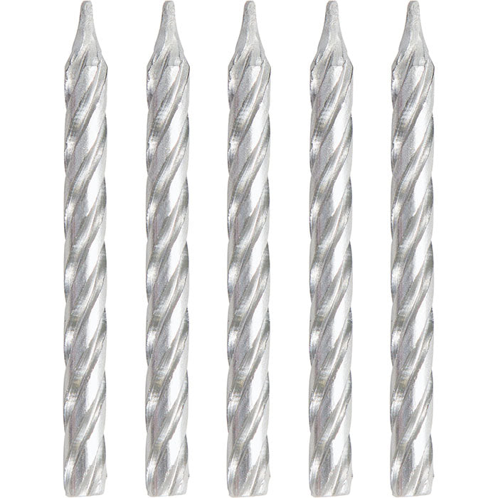 288 pc Bulk Silver Birthday Candles - Birthday Party Supplies by Creative Converting