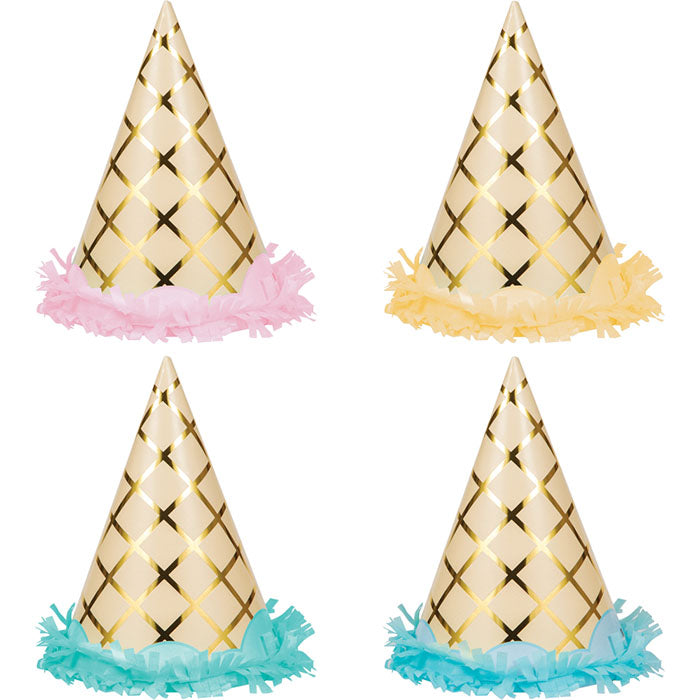 48 pc Bulk Ice Cream Party Party Hats - Birthday Party Supplies by Creative Converting