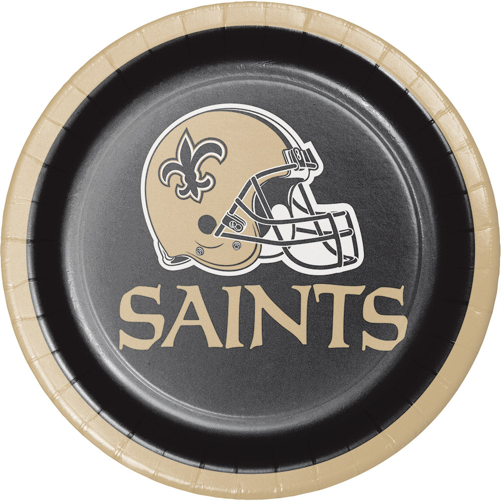 96 pc Bulk New Orleans Saints Dessert Plates - Sports Party Supplies by Creative Converting