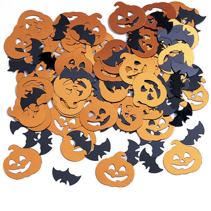 12 pc Bulk Bats and Pumpkin Confetti - Halloween Party Supplies by Creative Converting