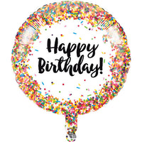 10 pc Bulk Confetti Sprinkles Mylar Balloons - Birthday Party Supplies by Creative Converting