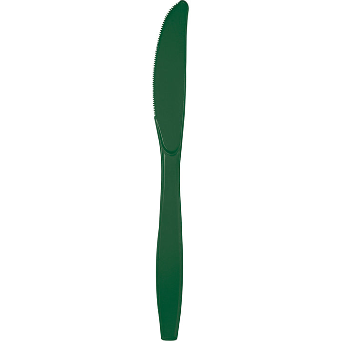 Bulk 288 pc Hunter Green Plastic Knives  - Solid Color Party Tableware by Creative Converting
