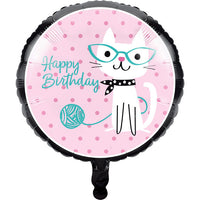 10 pc Bulk Purr-fect Cat Party Mylar Balloons - Birthday Party Supplies by Creative Converting