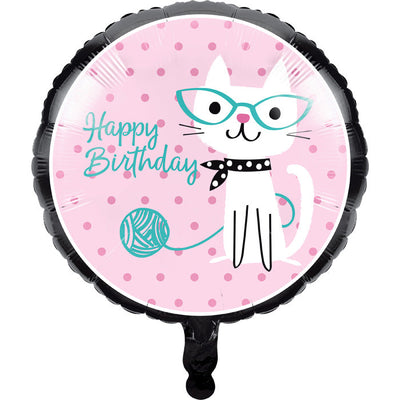 10 pc Bulk Purr-fect Cat Party Mylar Balloons - Birthday Party Supplies by Creative Converting