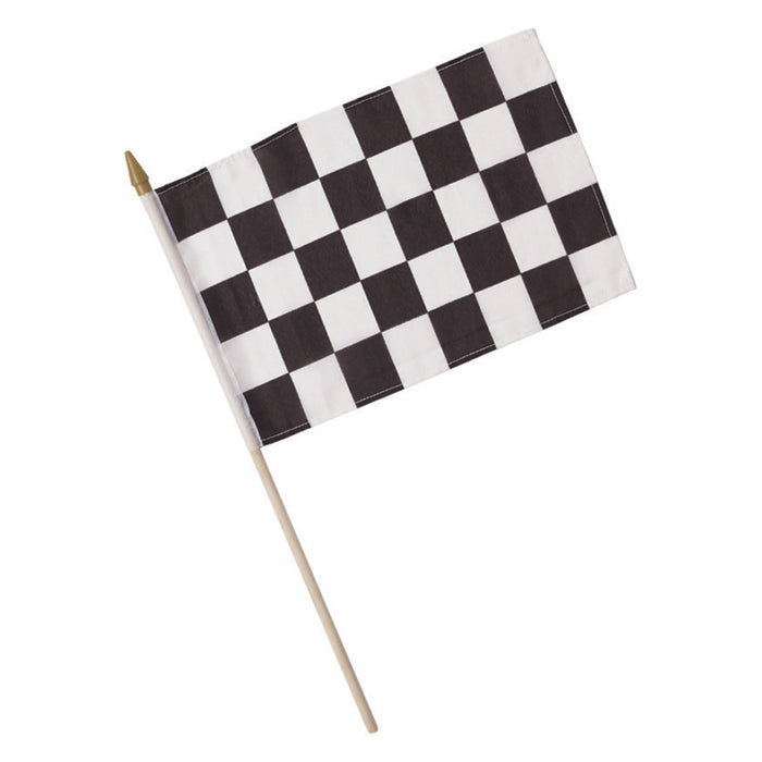 12 pc Bulk Black and White Check Cloth Racing Flag - Sports Party Supplies by Creative Converting