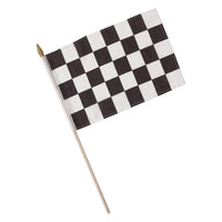 12 pc Bulk Black and White Check Cloth Racing Flag - Sports Party Supplies by Creative Converting