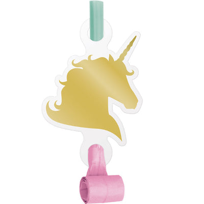 48 pc Bulk Sparkle Unicorn Party Blowers - Birthday Party Supplies by Creative Converting