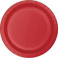 Bulk 96 pc Classic Red Value Friendly 8.75 inch Dinner Plates - Solid Color Party Tableware by Creative Converting