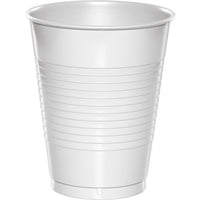 Bulk 240 pc White 16 oz Plastic Cups - Solid Color Party Tableware by Creative Converting