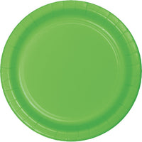 Bulk 96 pc Fresh Lime Green Value Friendly 8.75 inch Dinner Plates - Solid Color Party Tableware by Creative Converting