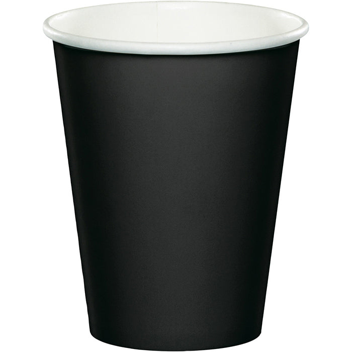 Bulk 96 pc Black Velvet Value Friendly 9 oz Hot & Cold Cups - Solid Color Party Tableware by Creative Converting