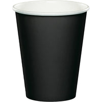 Bulk 96 pc Black Velvet Value Friendly 9 oz Hot & Cold Cups - Solid Color Party Tableware by Creative Converting