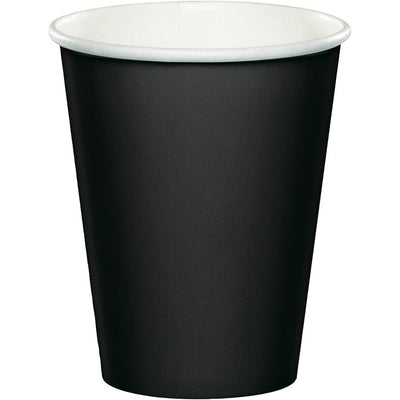 Bulk 96 pc Black Velvet Value Friendly 9 oz Hot & Cold Cups - Solid Color Party Tableware by Creative Converting