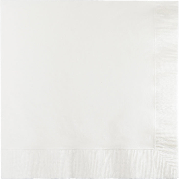 Bulk 250 pc White Dinner Napkins 3 Ply  - Solid Color Party Tableware by Creative Converting
